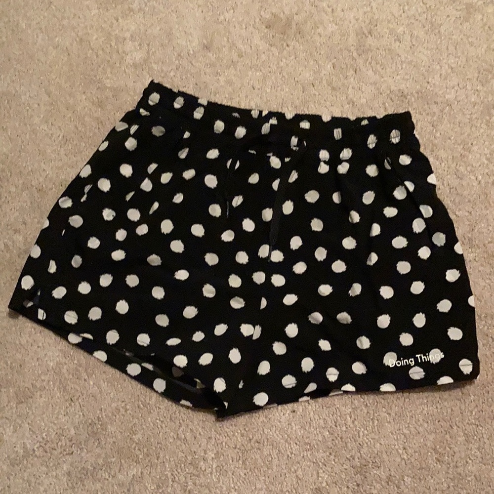 Outdoor Voices Black and White Dot Rec shorts